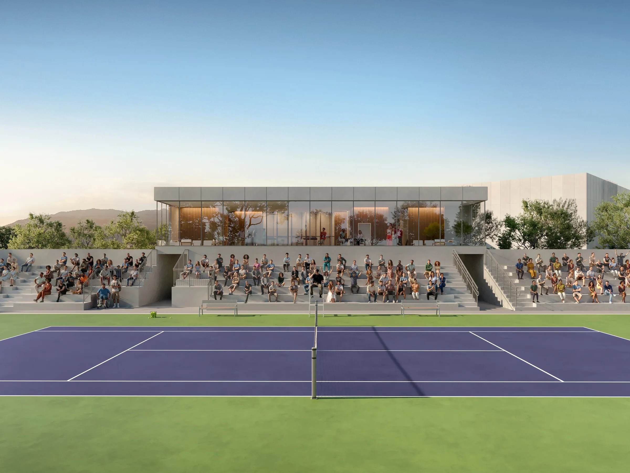 Porto Belo Tennis: dezessete quadras, dez ao ar livre e sete cobertas.